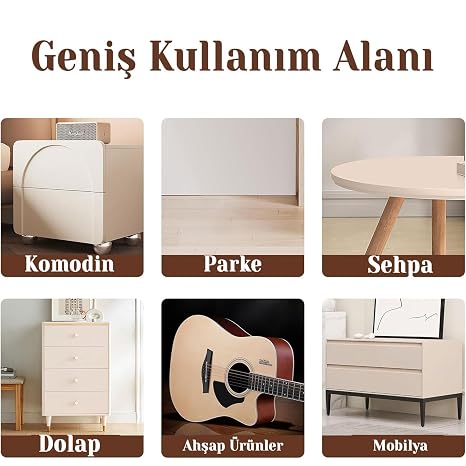 Ahşap Parke Tamir Macunu TİK Renk Mobilya Masa Dolgu Çatlak Çizik Giderici 125 ML Kullanıma Hazır