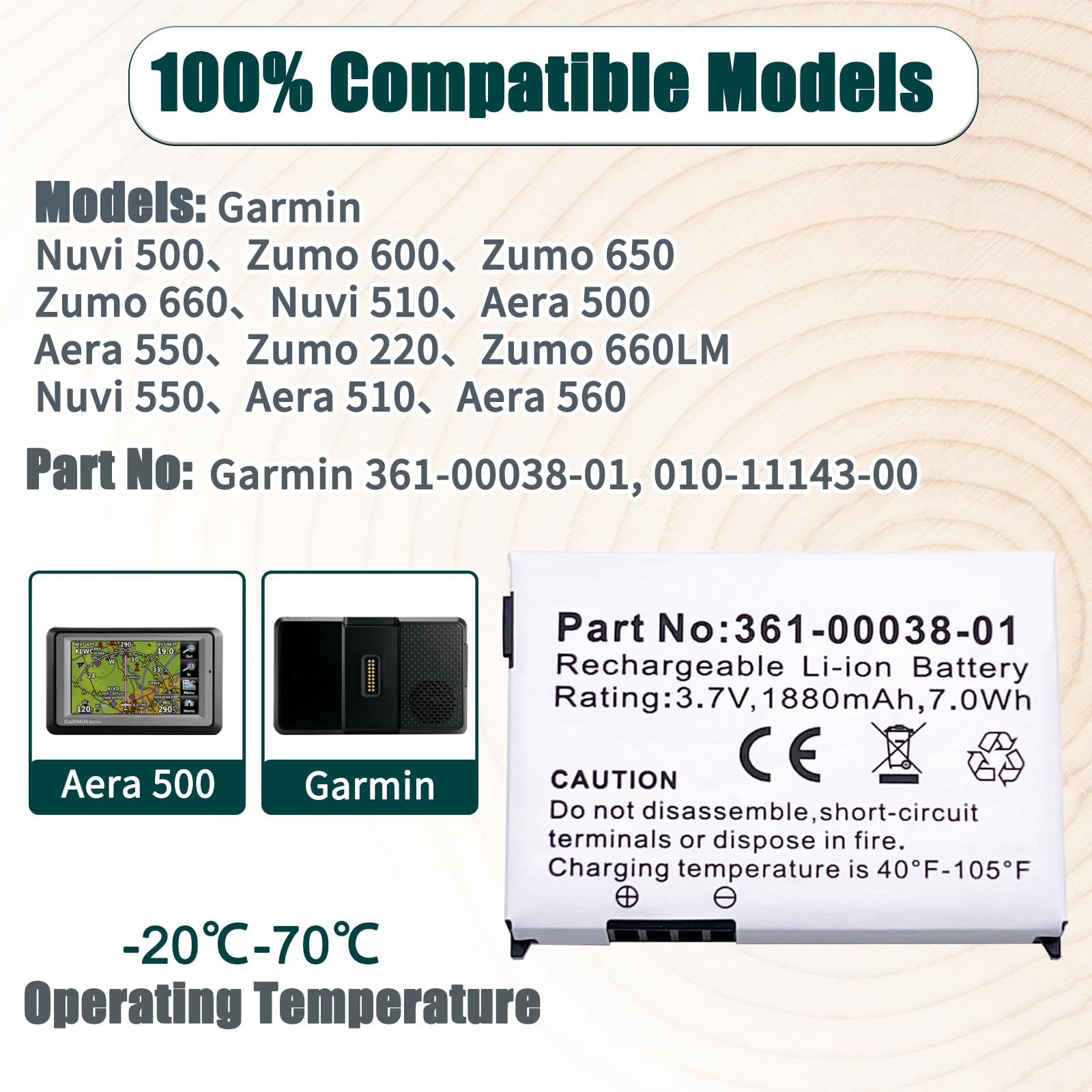 Batteria Di Ricambio Per Garmin Nuvi 500 E Zumo 220/600/650/660 – Con Toolkit Incluso! Batteria Garmin Nuvi 500