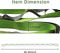 Vista 4 de SANKUU - Correas de yoga para estiramiento con 12 bucles, póster de entrenamiento, correas para estiramiento, equipo de terapia física, bandas