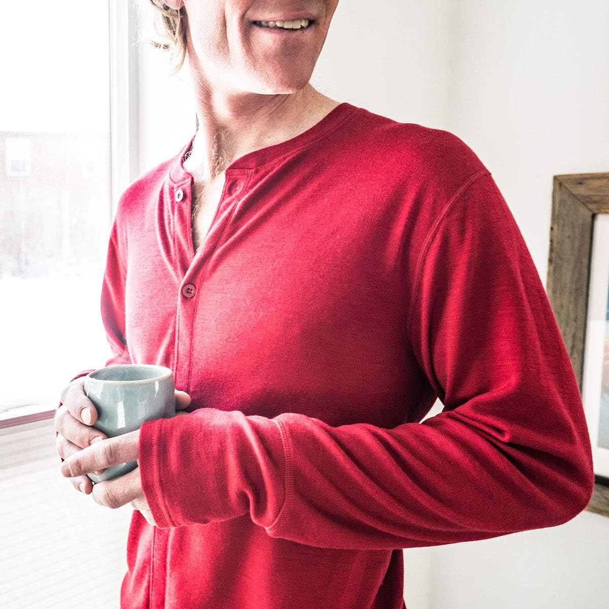 100% Merino Wool Union Suit - Mens Midweight Thermal Base Layer