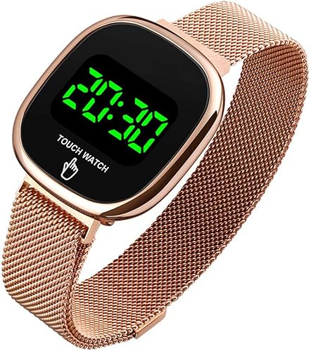 Miniatura 5 de Hombre1589 - Reloj digital con pantalla táctil, de acero inoxidable, resistente al agua, resistente al agua