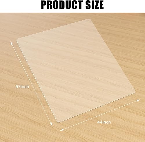 Vista 28 de Kuyal tapete transparente para silla, uso en suelos duros, 48.0 x 36.0 pulgadas, protector de suelo para oficina u hogar