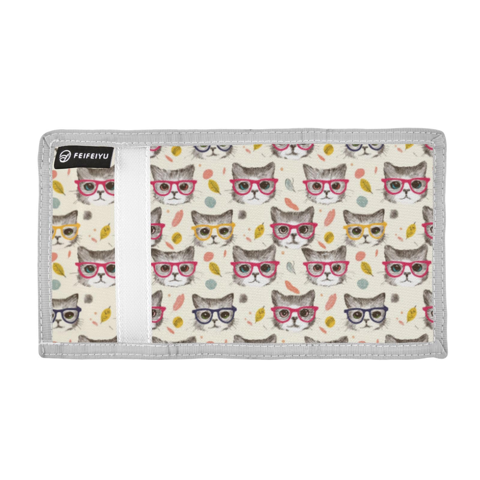 Wusikd Cat Head Kids Wallet for Boys Girls Toddler Trifold Wallet Novelty Wallet for Teens Women Men