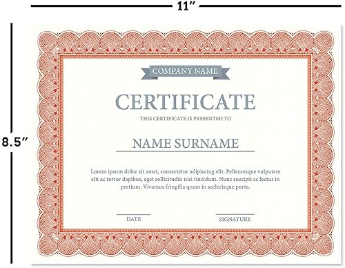 Vista 30 de Elite Blue & Blue Parchment Certificate Papers - Paquete de 100, compatible con impresoras láser y de inyección de tinta, para oficina, premios