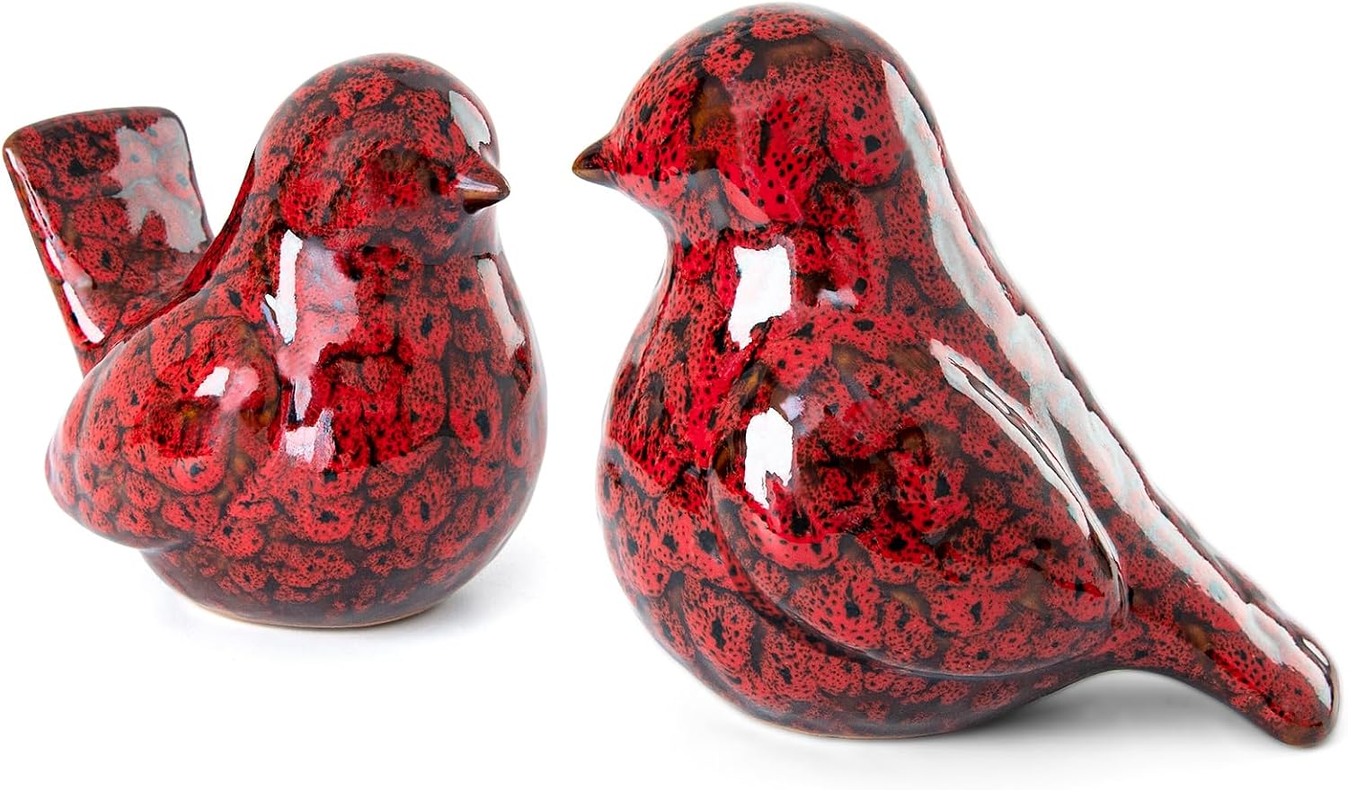 Red Birds Statues Home Decor, Modern Bird Figurines Decor
