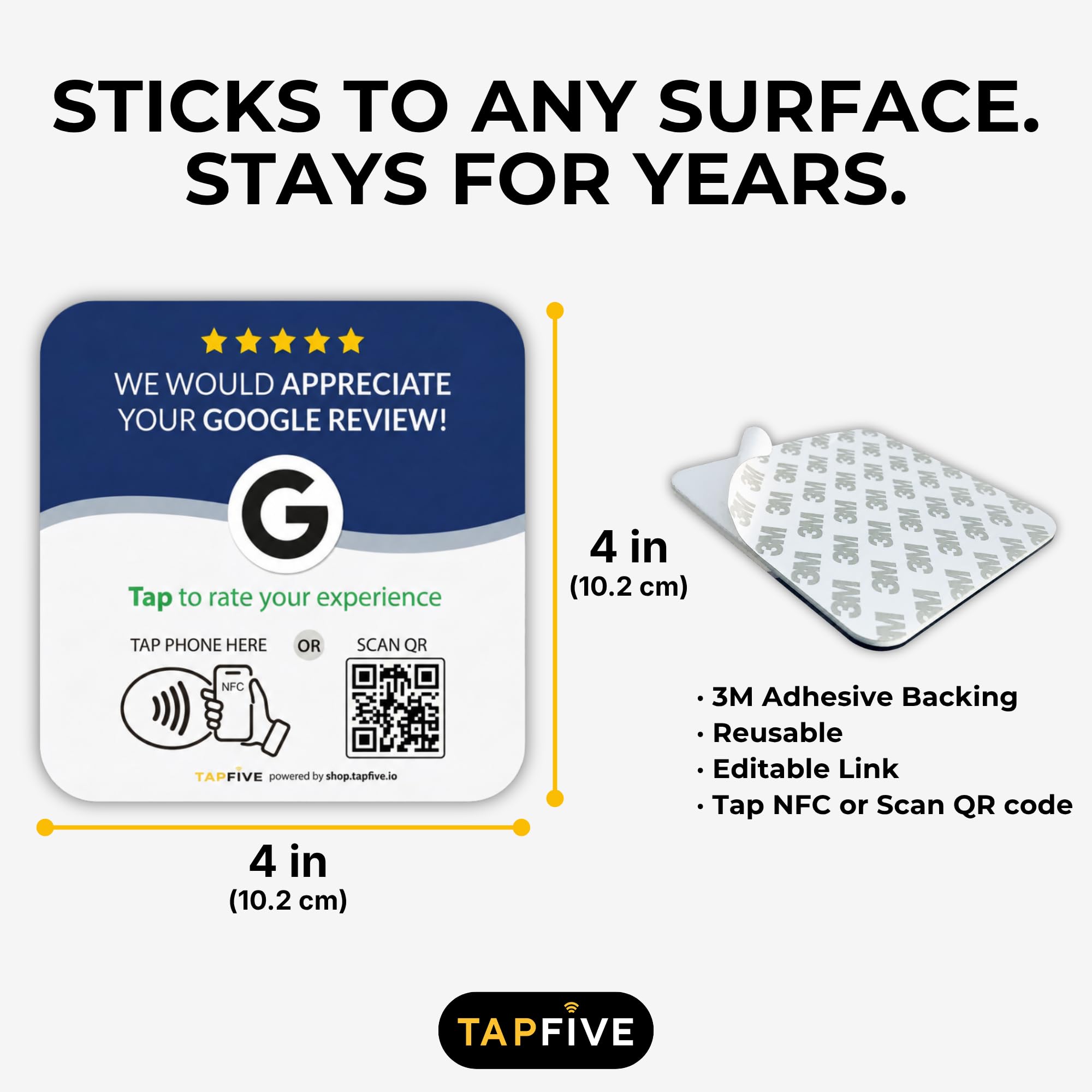 Amazon.co.jp: TapFive Googleレビューカードプレート(10枚パック