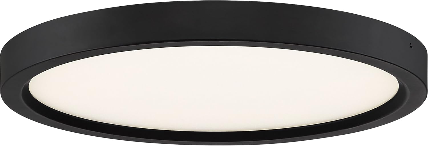 Quoizel OST1711OI Outskirt Modern Super Flush Mount Ceiling Lighting, 1-Light, LED 15 Watts, Oil Rubbed Bronze (1" H x 11" W)