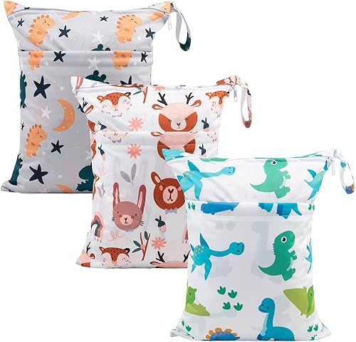 babygoal Bolsas para artículos húmedos y secos para pañales de tela para bebé, bolsas de viaje lavables, playa, piscina, bolsa de gimnasio para