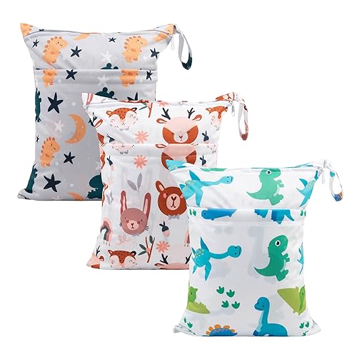 babygoal Bolsas para artículos húmedos y secos para pañales de tela para bebé, bolsas de viaje lavables, playa, piscina, bolsa de gimnasio para