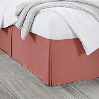 Vista 213 de Nestl - Falda plisada de cama de fácil ajuste, con caída a medida de 14 pulgadas, microfibra suave de doble cepillado, con calidad de hotel