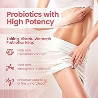 Vista 2 de Women's Probiotic,Prebiotics & Lactobacillus Probiotic Blend,60 Billion CFUs,18 Strains,Help Women's Health,Boost Immune,Digestive,Gut,Promote