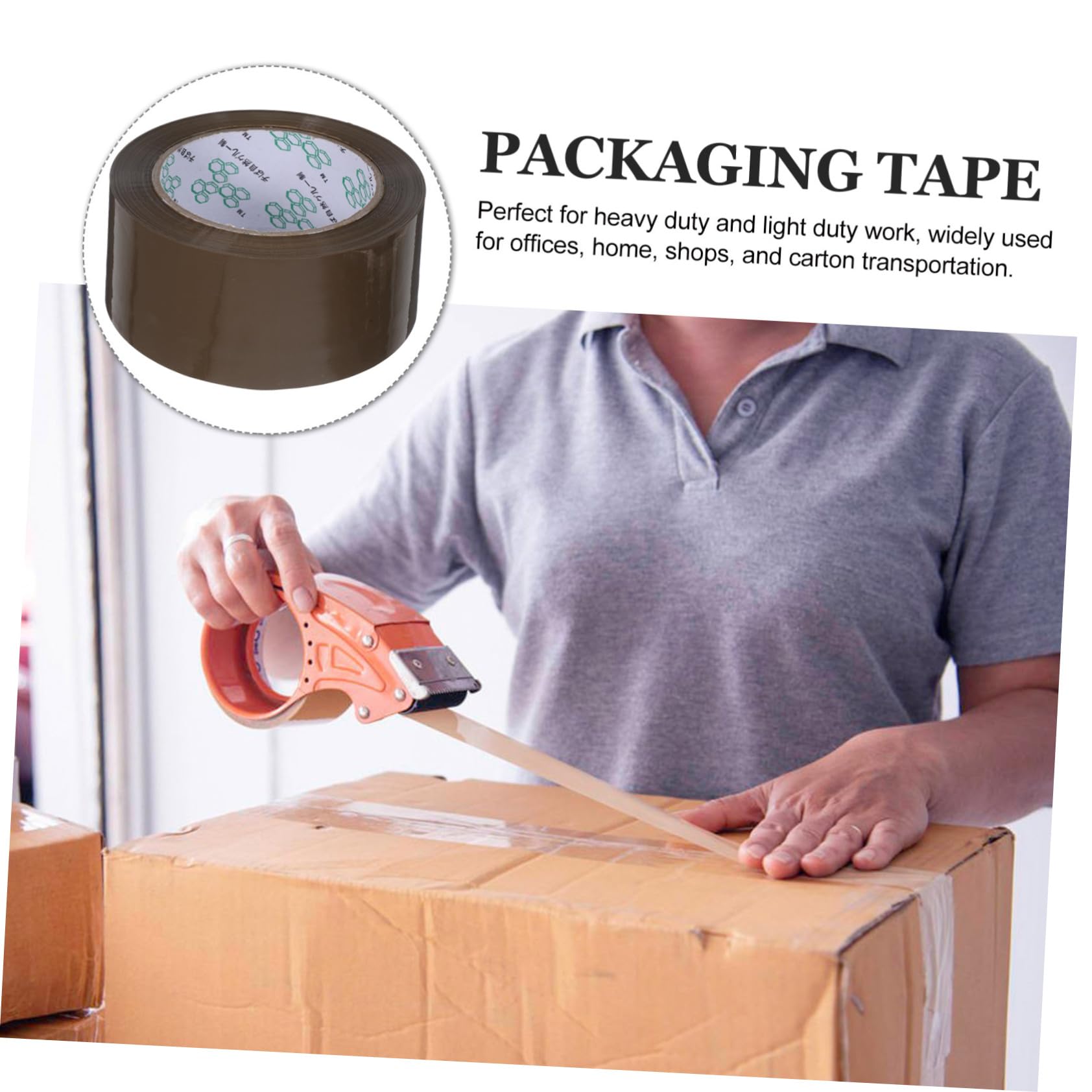 5 Rollen Verpackungsband 2 Zoll X 394 Yards, Braun | Bopp Ausführung, Schwere Ausführung für Büro und Umzug, Kartonverschluss für Versand
