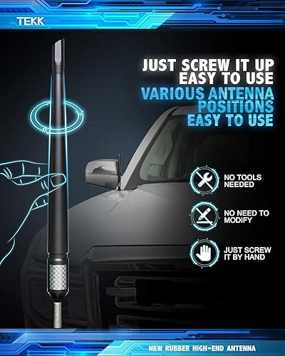 Miniatura 6 de TEKK Carbon Fiber Short Antenna Compatible with 07-2020 Sierra 2500