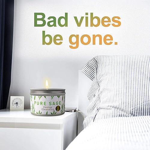 Miniatura 8 de Velas de salvia para limpieza energética de la casa paquete de 4 regalos de inauguración de la casa juego de velas de salvia blanca pura para