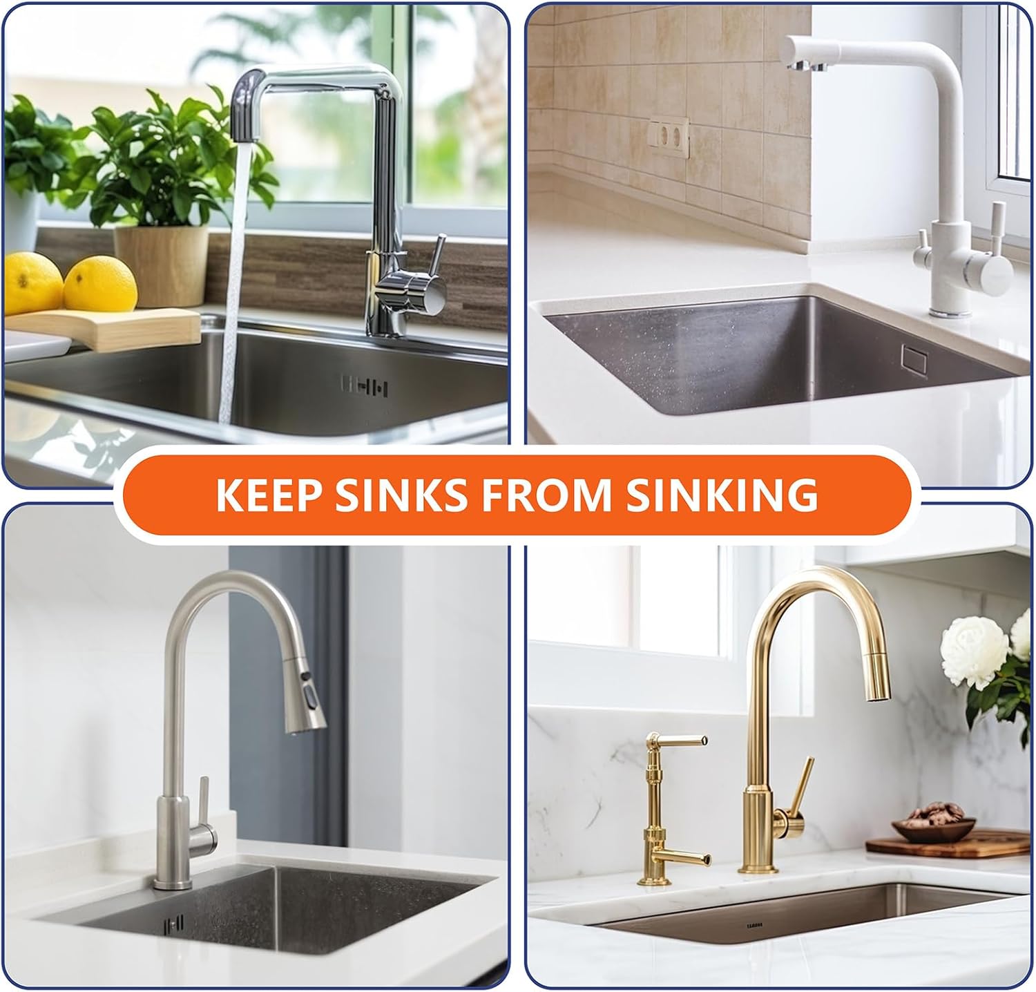 4 Pcs Undermount Sink Brackets, Undermount Sink Support, Undermount Sink Repair kit, Sink Bracket for Kitchen, Undermount Sink Brackets for Narrow Cabinet