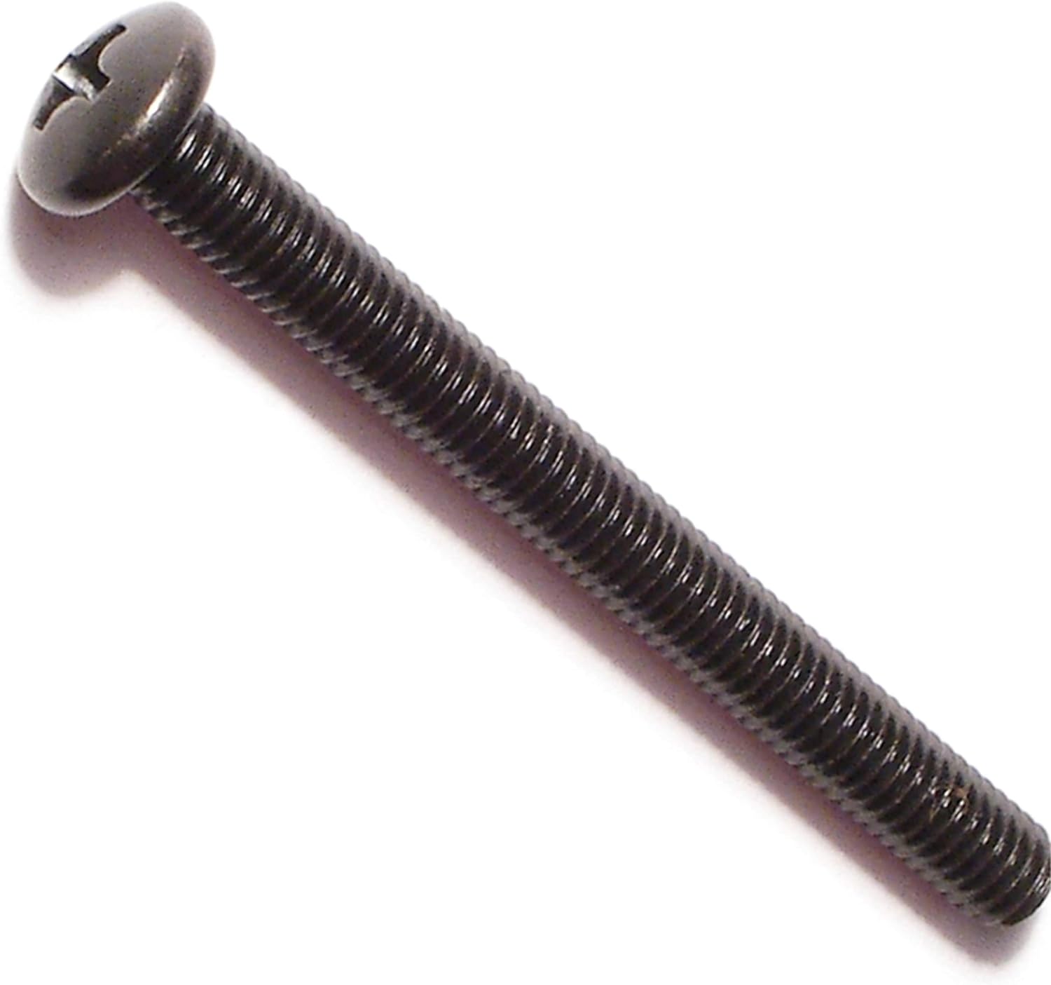 Hard-to-Find Fastener 014973174255 Phillips Pan Machine Screws, 10-32 x 2, Piece-12, Black