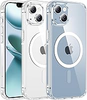 Vista 125 de FNTCASE Funda para iPhone 15 Plus: Fundas magnéticas transparentes para teléfono con protector de pantalla compatible con Magsafe Slim Anti
