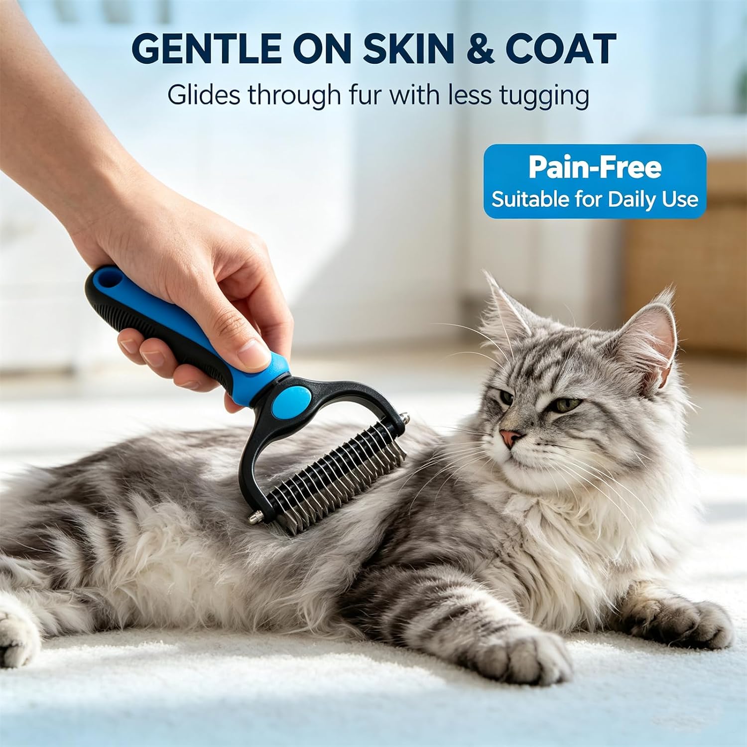 Pet Pro Grooming Tool for Dogs, Glide and Shed Rake for Dogs