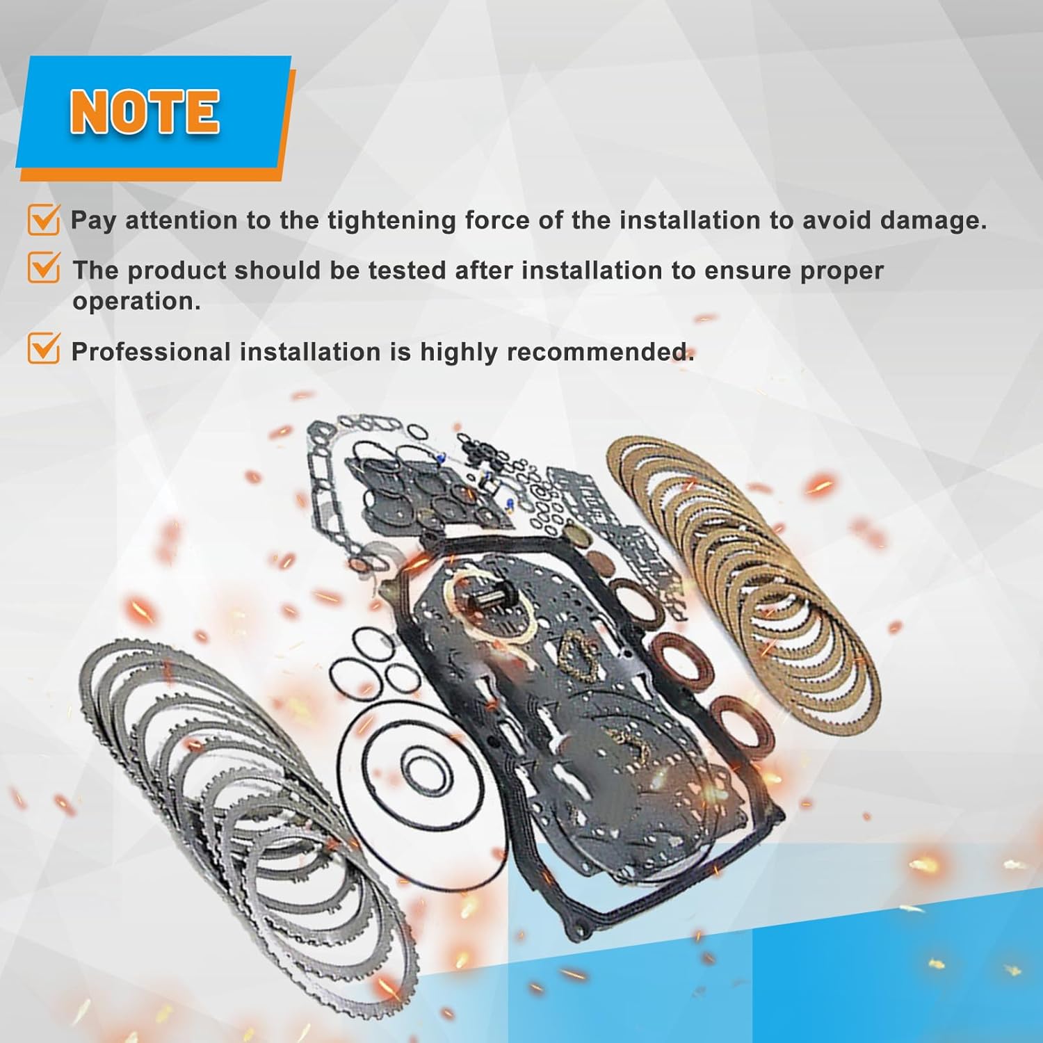 O9G TF60SN Transmission Master Rebuild Kit Complete Overhaul Solution Clutch Set Gasket Precision Build for VW Beetle Jetta Golf Passat OE Direct Replacement