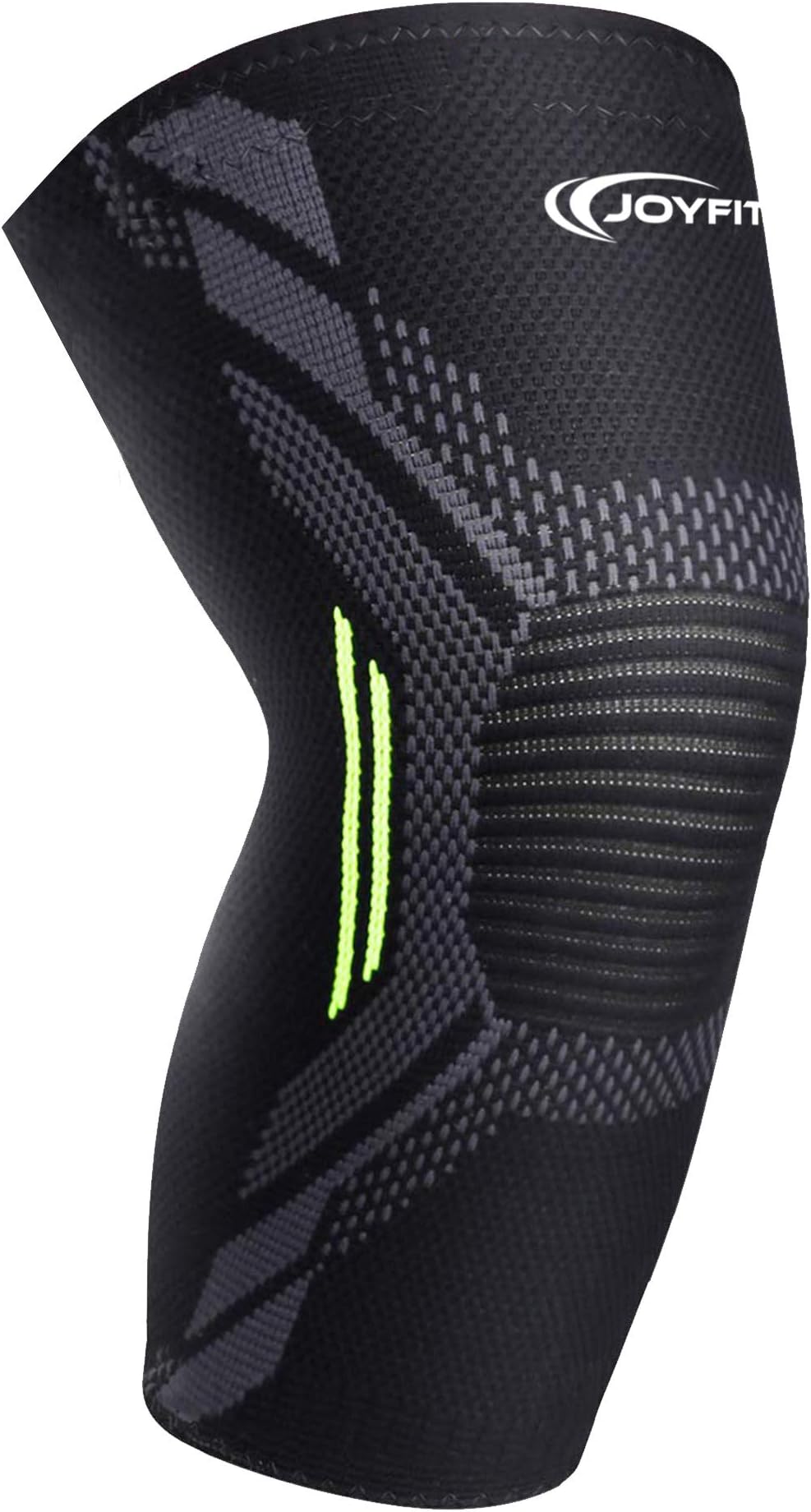 JoyFit Knee Compression Sleeve - Anti-slip Design For Injury Protection, Recovery,Arthritis, Pain Relief.Sweat Resistant Knee Cap For Sports, Running, Gym, Cycling.Best Fit For Men & Women.[1 Pc]