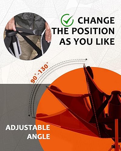 Miniatura 7 de KingCamp Silla hamaca con reposapiés, sillas de camping plegables portátiles oscilantes para adultos, máximo 400 libras, resistente, plegable, de