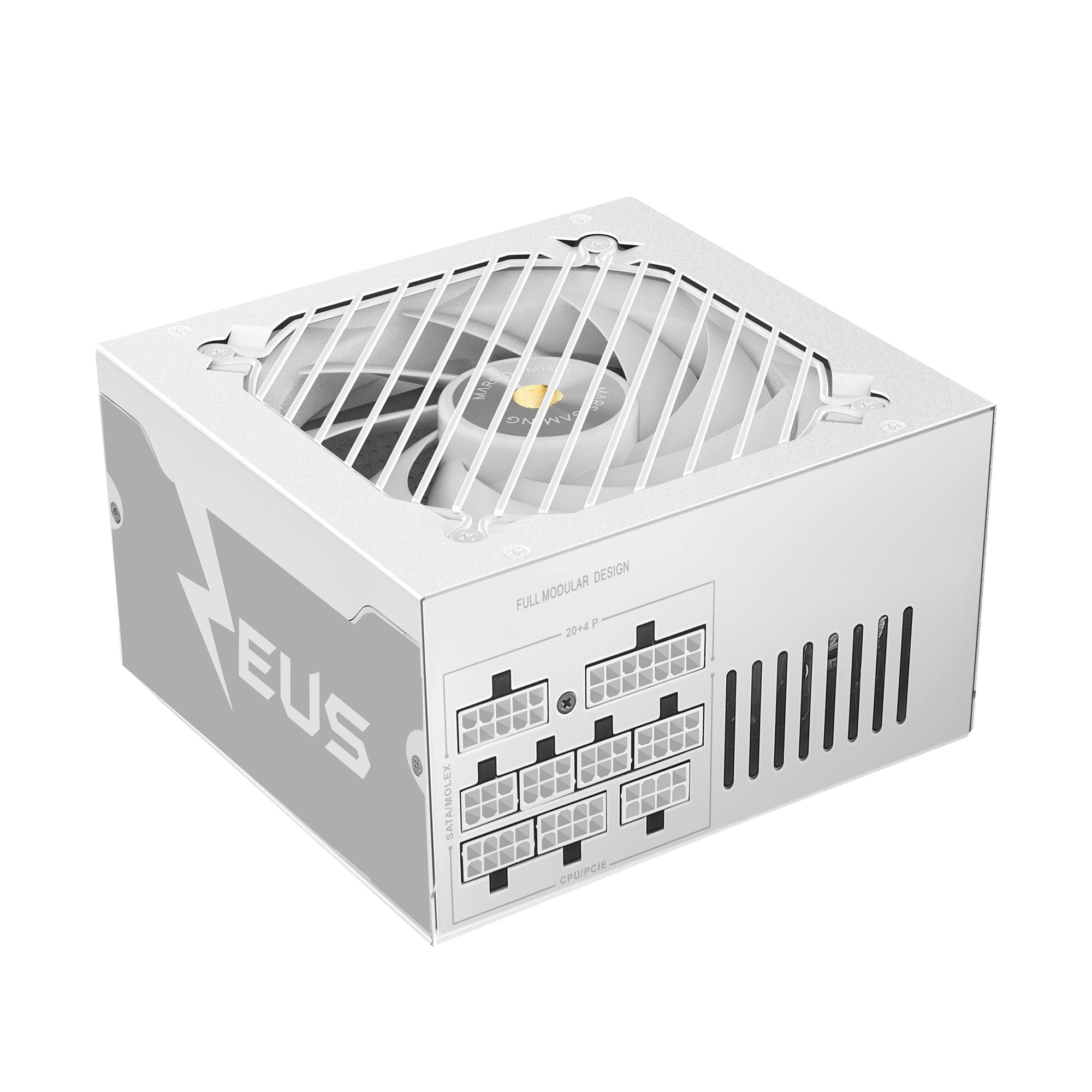 Mars Gaming MPZE750SIM, Alimentatore Modulare ATX 750W, 10 Anni di Garanzia, 80 Plus Silver +87%, Ventola FDB 14cm, Tecnologie AI2-RPM e DC-DC, Condensatori Giapponesi Toshin Kyogo 105°, Bianco