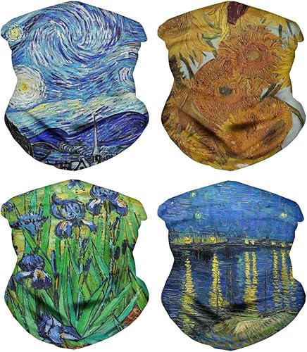 KIDVOVOU Bandana con estampado 3D para hombre y mujer, máscara facial con protección solar UV, pasamontañas, polaina, bufanda, bufanda, para