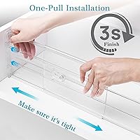 Vista 6 de Vtopmart 10 Pack 6" Tall Upgrade Drawer Dividers for Big and Deep Drawer, 12.8"-22.3" Adjustable Expandable Dresser Drawer Organizer, Clear Plastic