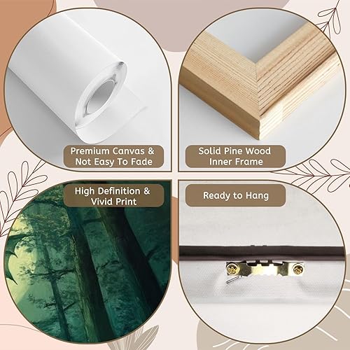 Miniatura 4 de JCFANGALLERY 3 Piece Canvas Wall Art Vintage Forest Dragon Dark Academia Fantasy Mystical Dragon Paintings Pictures abstract wall art for living