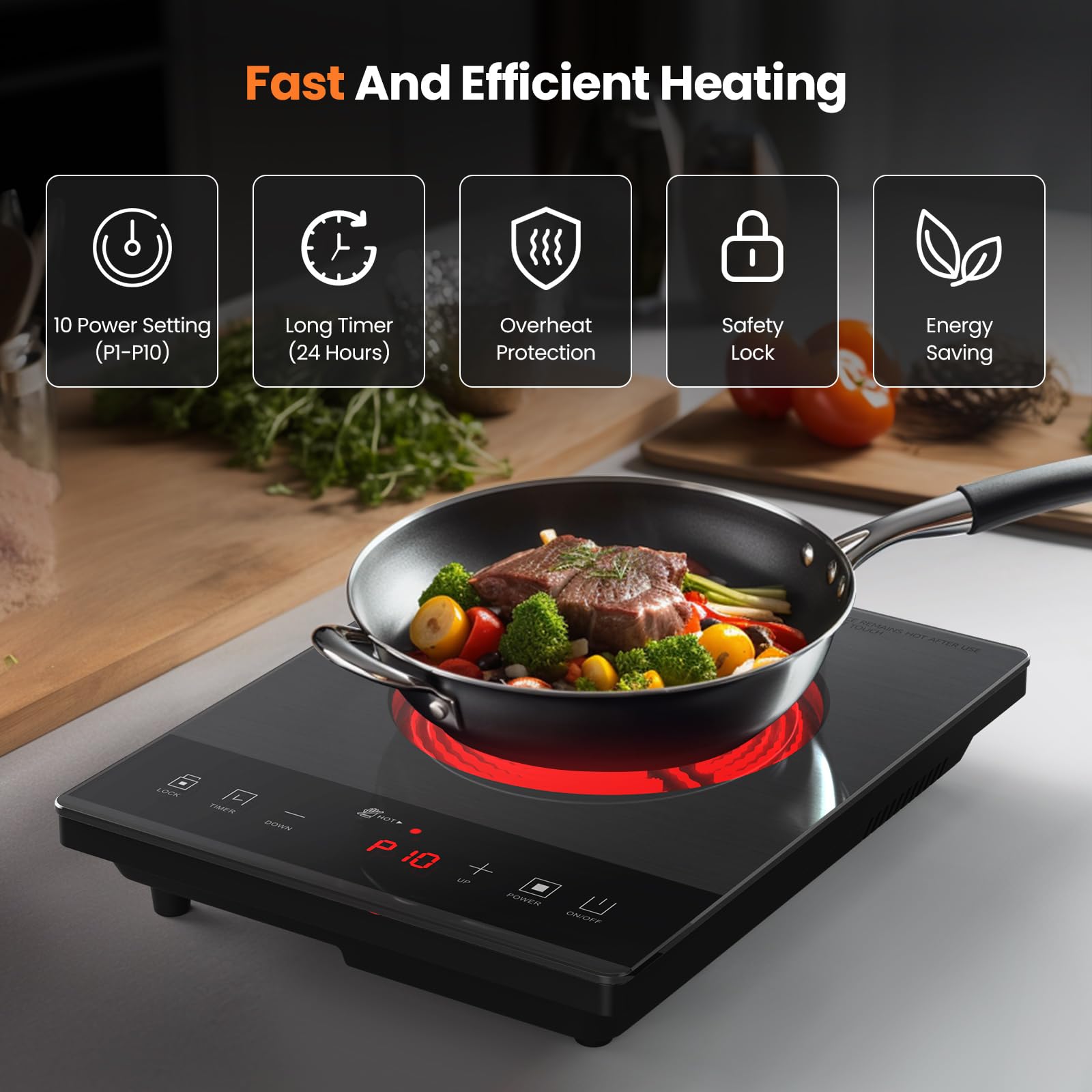 Amazon.com: Electric Hot Plate,Nuopuplai Single Countertop Burner