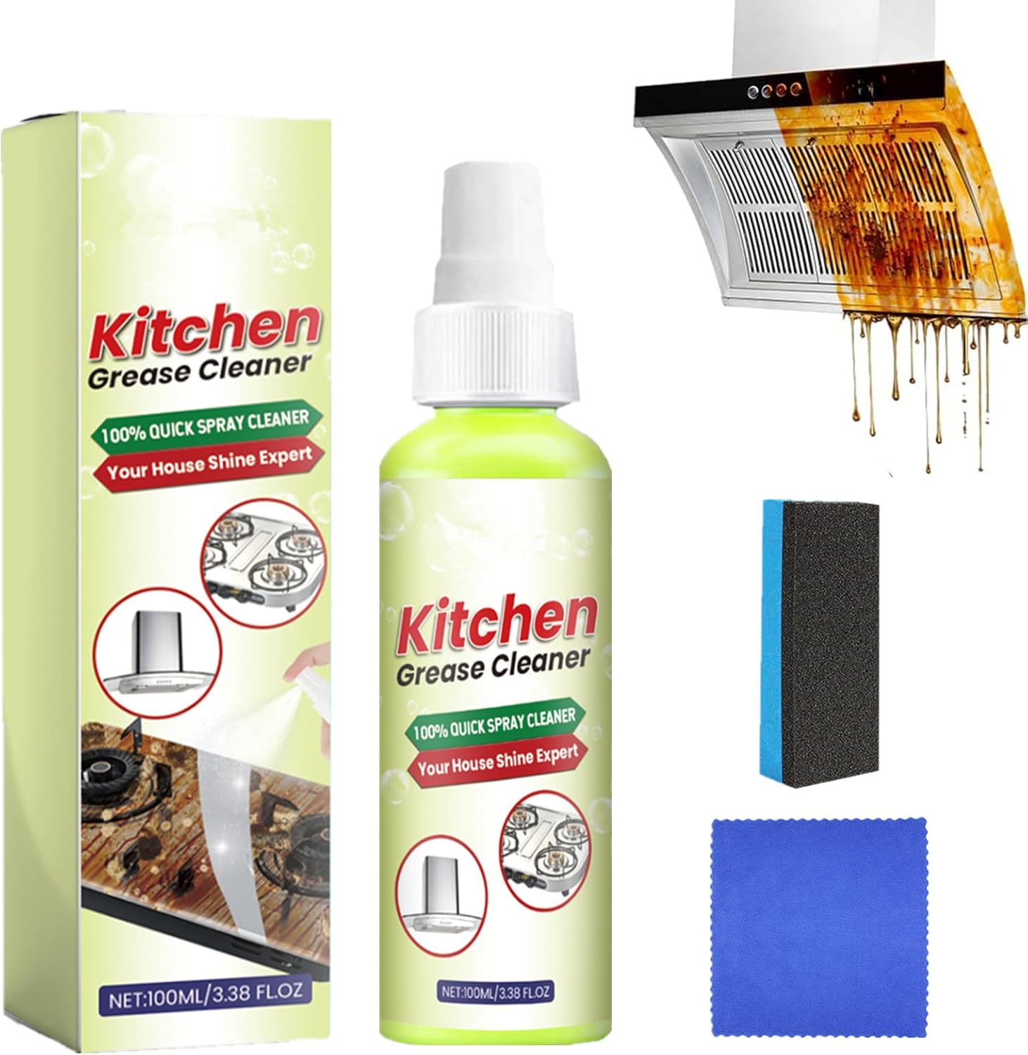 Pickskart Kitchen Grease Cleaner, MultiPurpose Kitchen