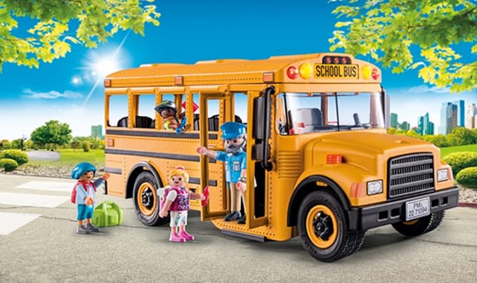 Playmobil Autobús Escolar con Accesorios y 4 Figuras miniatura 2
