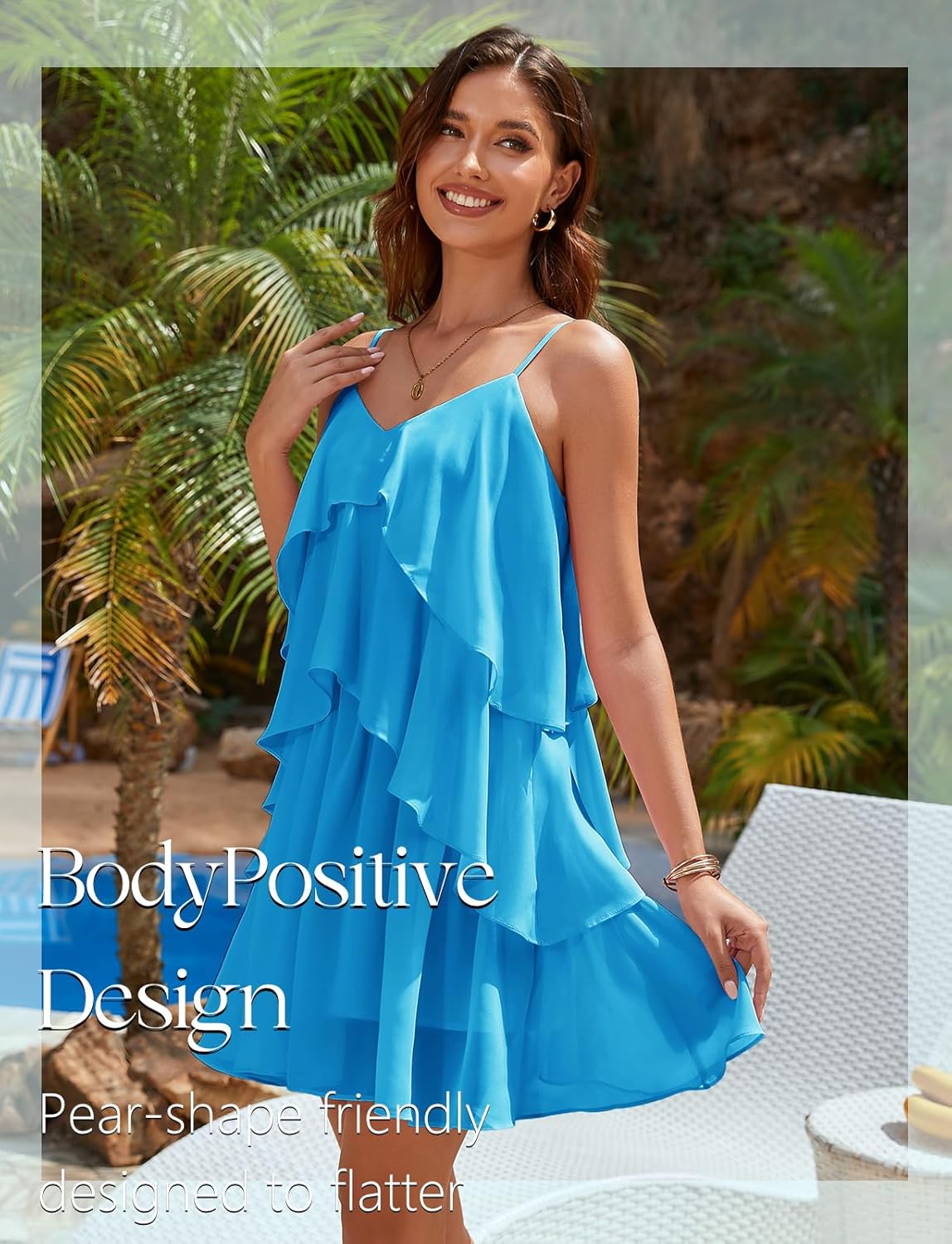 DRESSTELLS Cocktail Dress for Women Wedding Guest, Fit Flare Beach Vacation Graduation Evening Party Sleeveless Mother Bride Short Dresses RoyalBlue S - Image 6