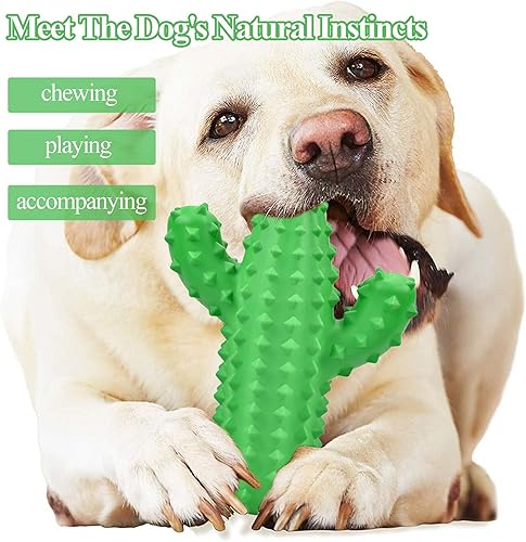 Miniatura 6 de Juguetes para perros para masticadores agresivos, juguetes de cactus para perros grandes y pequeños, juguete chirriante ultra duradero, juguetes