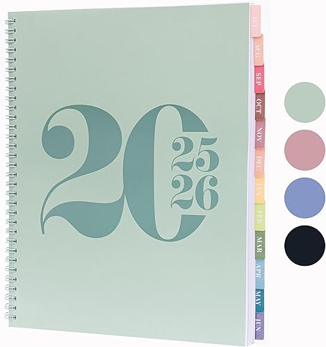 Miniatura 1 de Rileys - Agenda académica 2025-2026, agenda diaria, semanal y mensual, julio de 2025 a junio de 2026, páginas de notas para estudiantes,