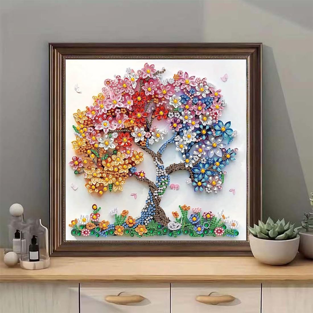 5D Diamond Art Kits - Colorful Tree Painting -2