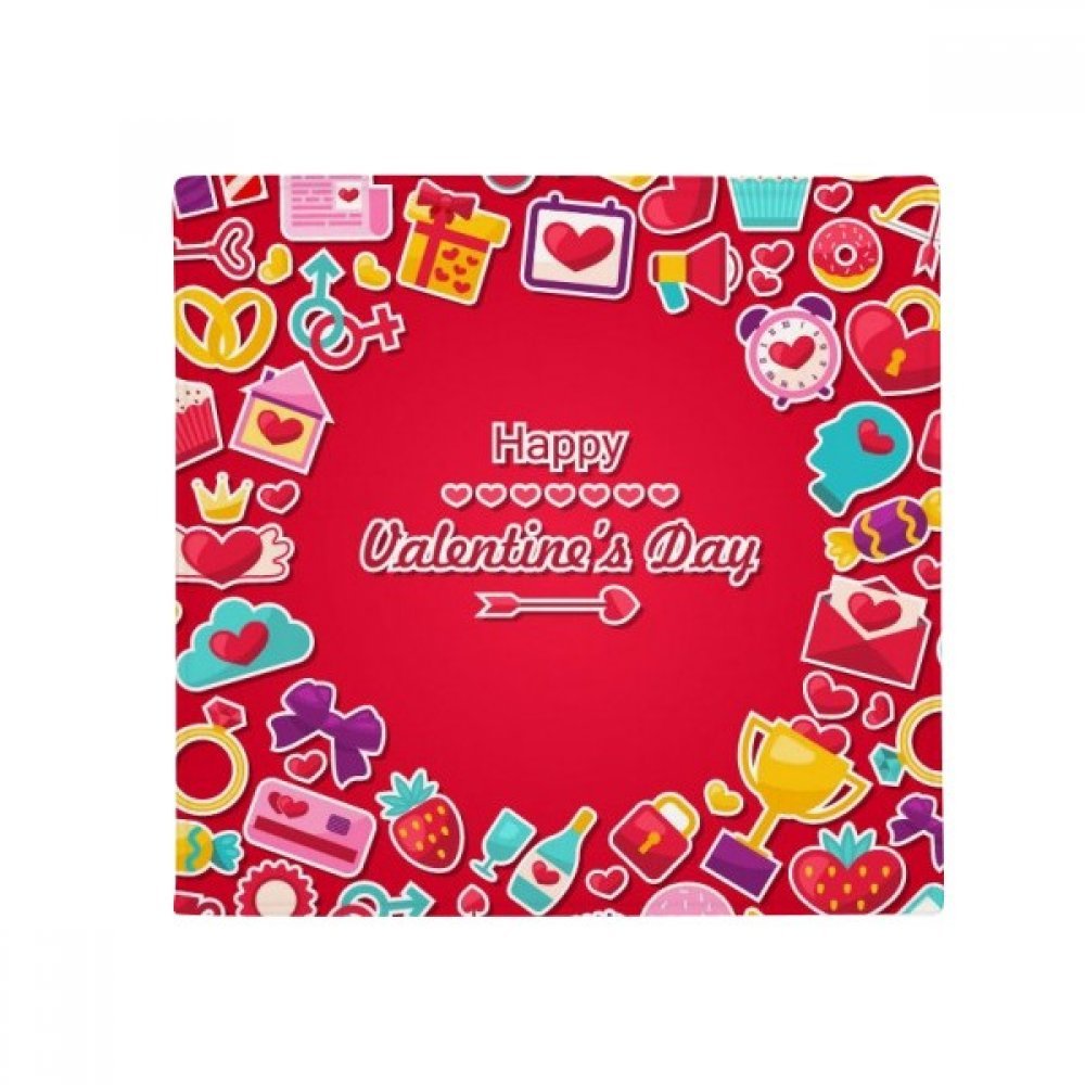 Tapis de sol anti-dérapant St Valentin cœur rouge 80x80cm