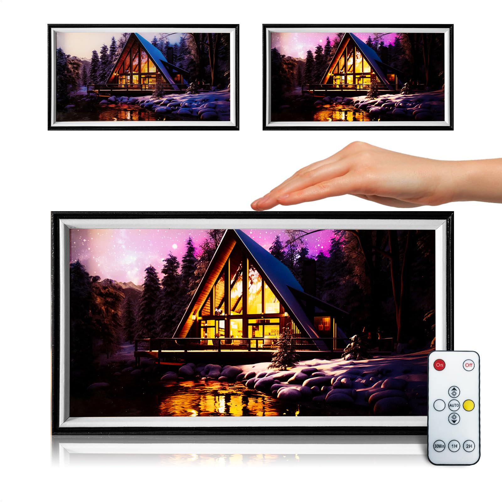 homony Enchant Your Space with Illuminated Paintings - 2nd Gen Light and Shadow Art for Desk, Shelf, Room, Wall - Perfect Home Office, Bedroom, Dorm, Living Room Decor Gifts