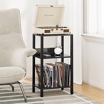 Amazon.com: TUTOTAK Record Player Stand with Storage Up to