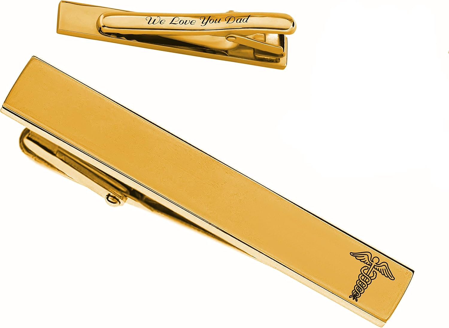 Personalized Gold Tie Clip For Doctors Engraved Free - Custom Medical Gift | Free Engraving - Ships From USA