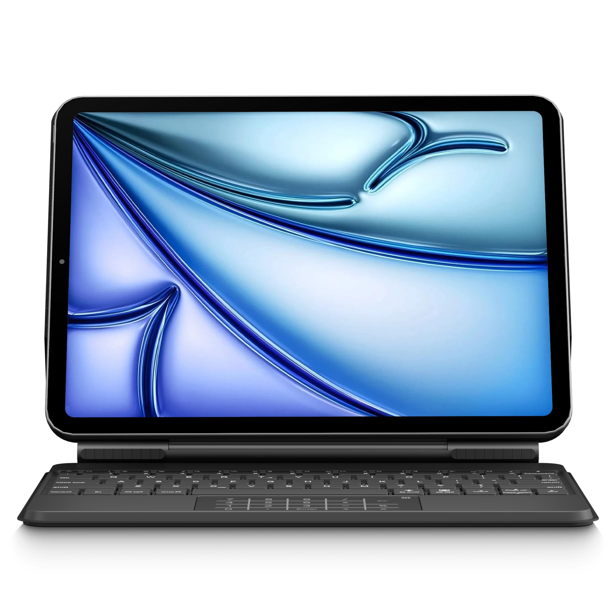 pekarejue Magic Keyboard Case for iPad Air 11-inch (M3 2025/M2 2024) & iPad Air 5th/4th & iPad Pro 11 (4th-1st Gen): Smart Multi-Touch Trackpad, RGB Backlit, Function Row, Black