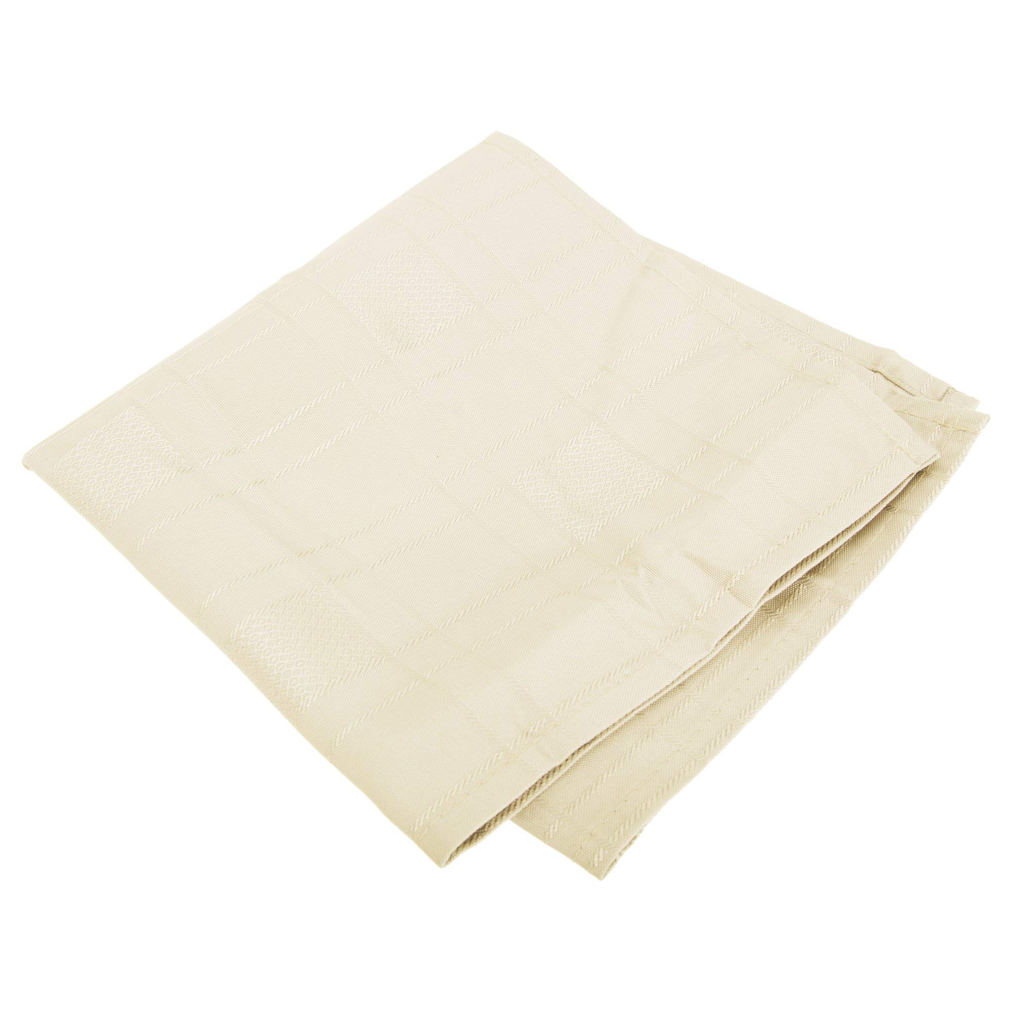 Emma Barclay Cream Chequers - Jacquard Napkins In - 17X17 (43X43cm)