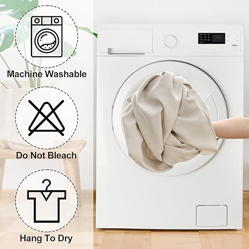 Miniatura 8 de smiry Mantel rectangular de lino sintético, mantel de tela de arpillera impermeable, fundas decorativas lavables para cocina, comedor, fiestas, 52 x