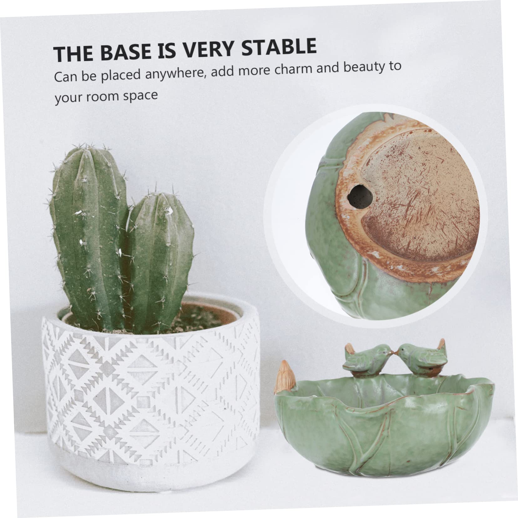 BESPORTBLE 1pezzi Contenitore in Ceramica Per Piante Vaso Foglie Di Loto Contenitore Per Piante Grasse Vaso in Ceramica Per Fiori Decorazione Naturale Per Casa e Balcone