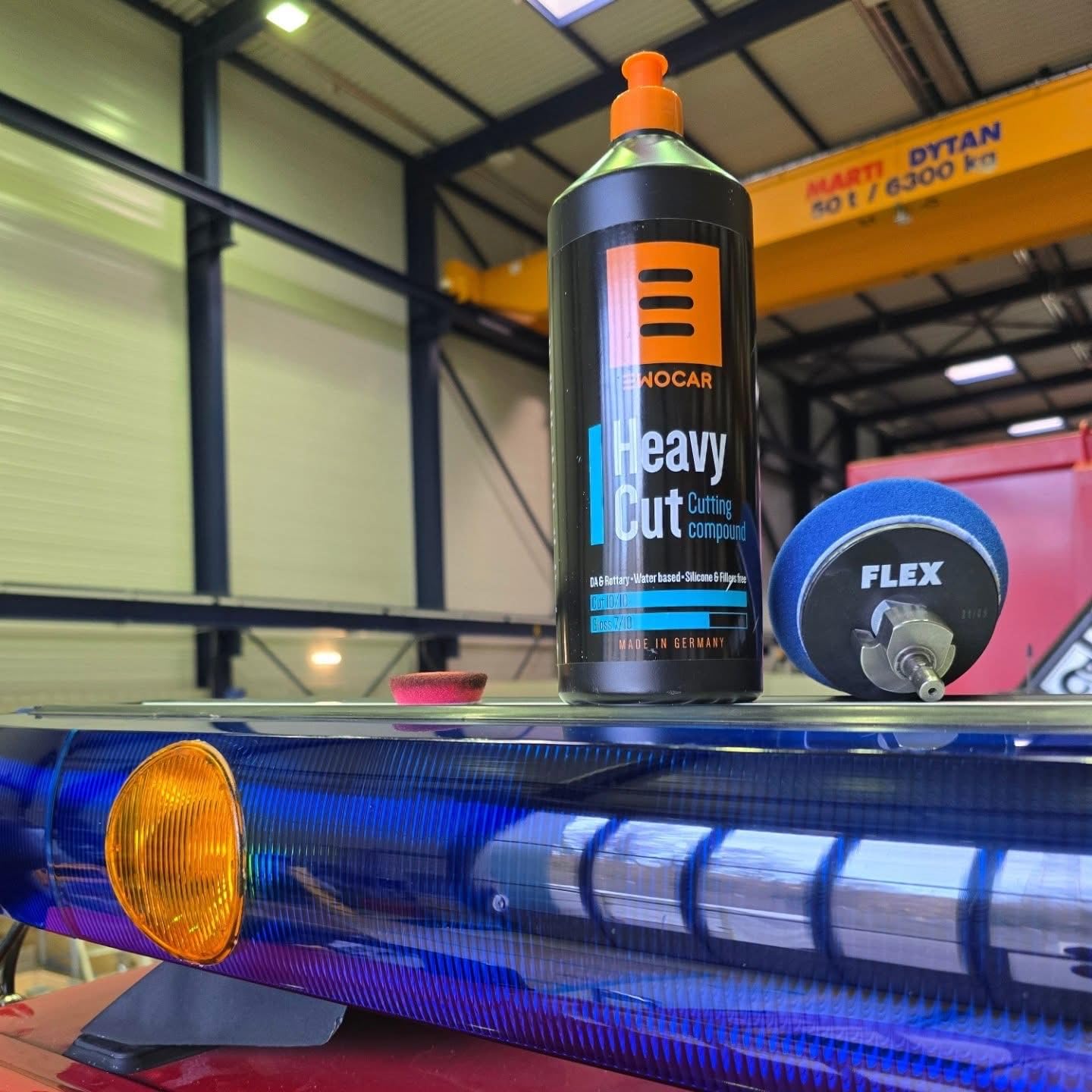 Heavy Cut Polierpaste 1000ml – Schleifpaste zum Entfernen von Schleifspuren P1000, wasserbasiert, staubarm, silikonfrei – Professionelle Lackkorrektur für tiefe Defekte