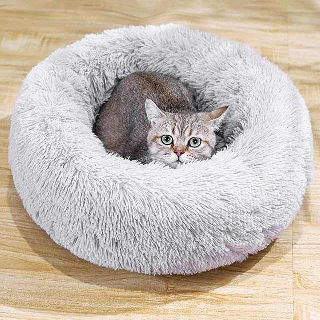Foto 2 de 6 de PETCUTE Cama Perro Grande Mediano Pequeños Cama Gato Lavable Suave Mascotas Calentito Cojín Invierno de Felpa