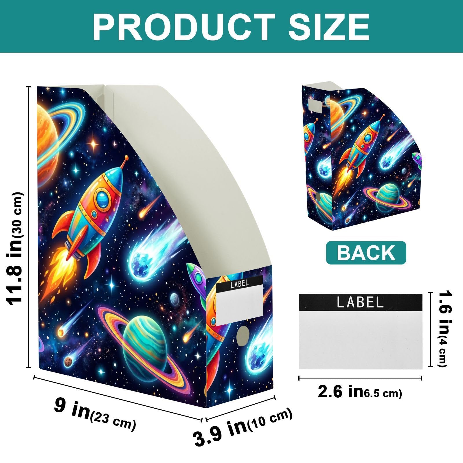 Porte-revues en plastique PP avec étoiles colorées violettes