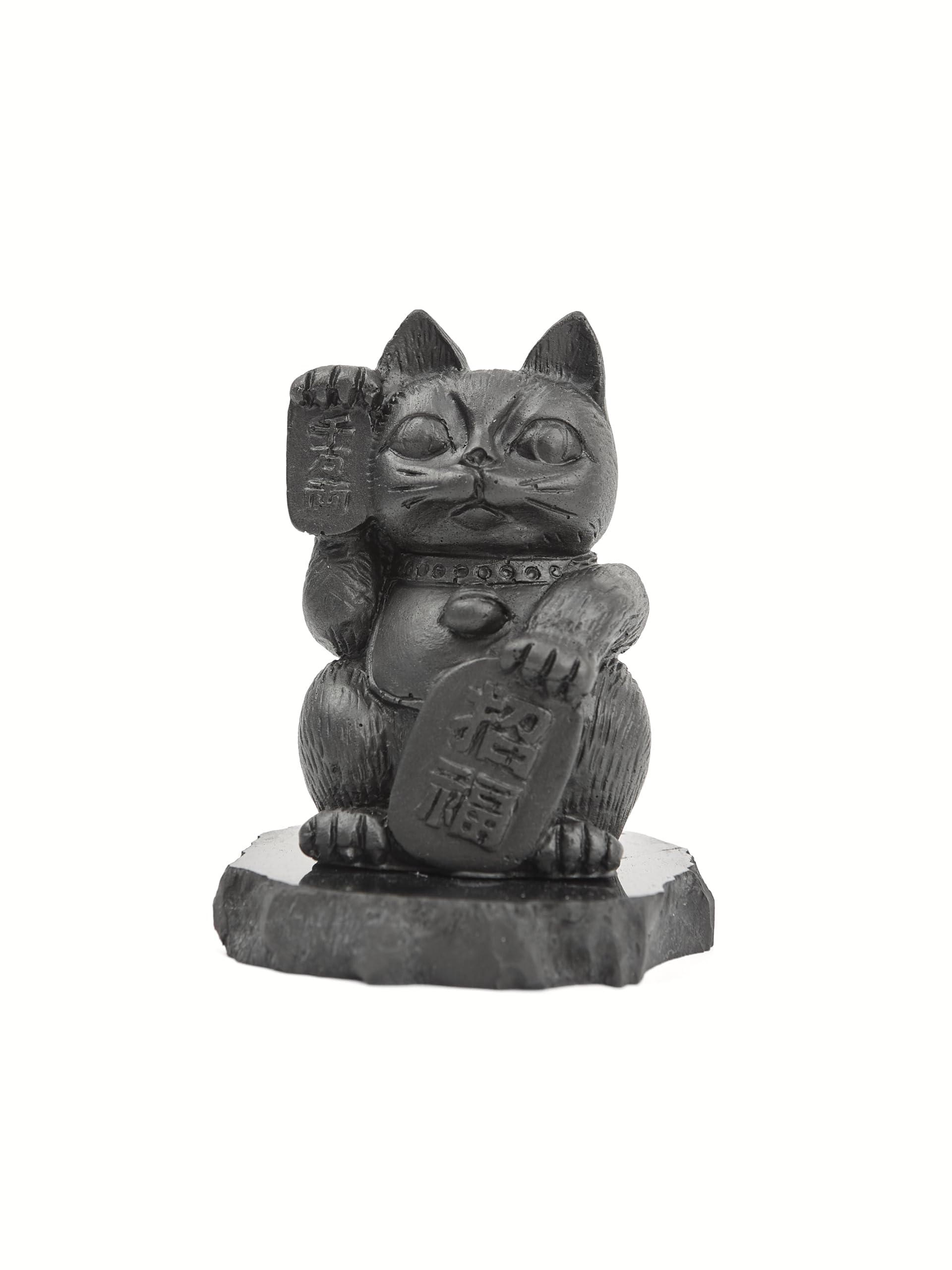 Figurine en shungite chat porte-bonheur Maneko Neko decoration maison