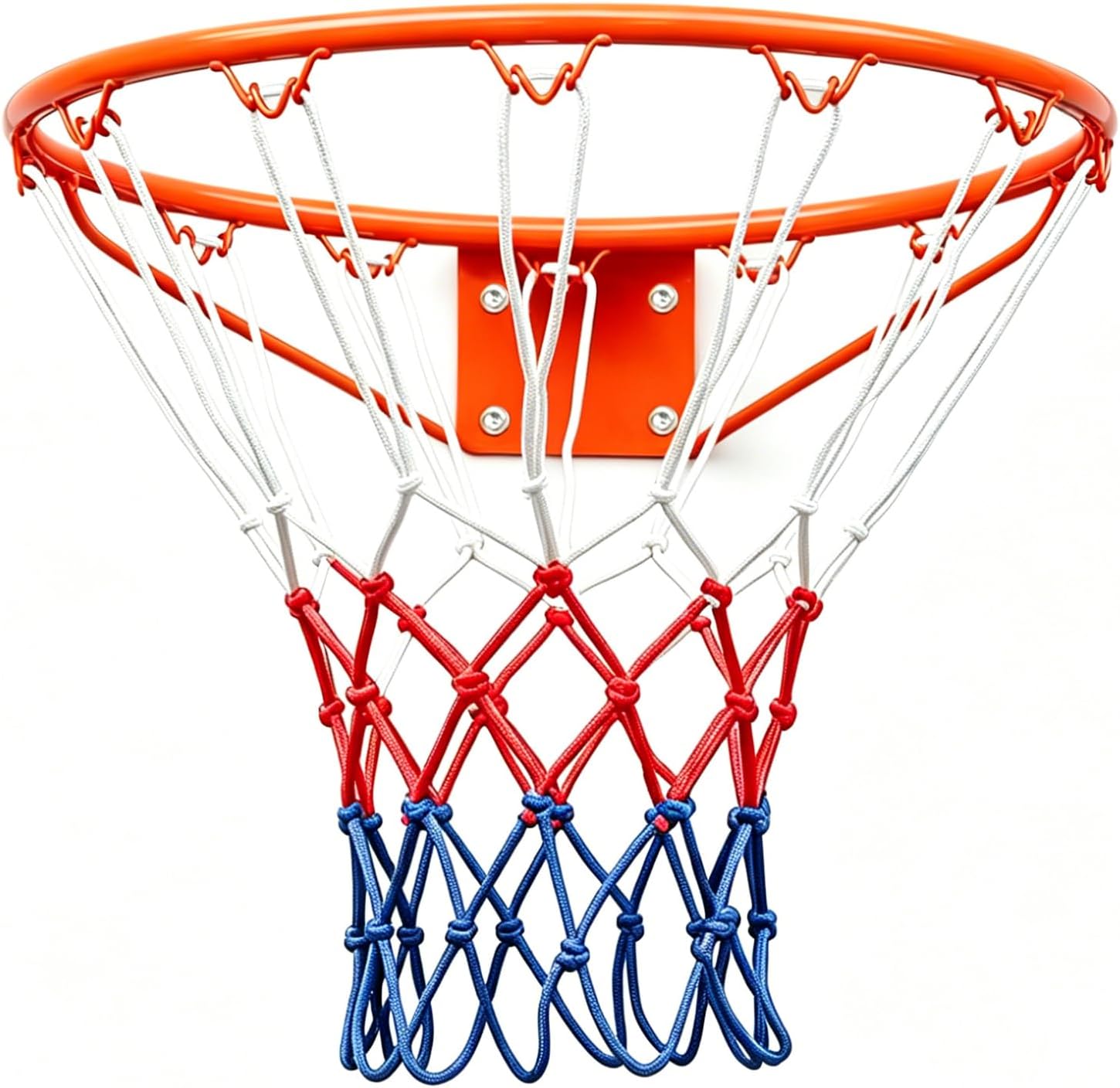 Rakon 18" Replacement Basketball Rim Wall Mount Hoop Hand-Crank Backboard Mounted for Indoor/Outdoor Classic Basketball Court, Teens, Adults, Schools, Parks