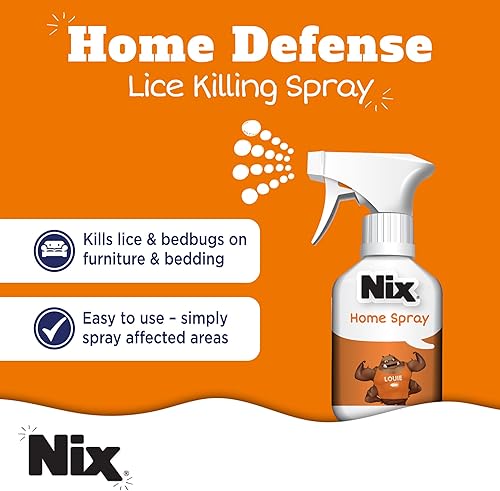 Miniatura 31 de Kit de tratamiento para piojos Nix para cabello y hogar, solución ultra para el cabello (3.4 fl oz), aerosol para matar chinches y piojos en el